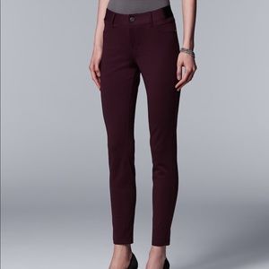 Simply Vera Wang Ponte Skinny Pants